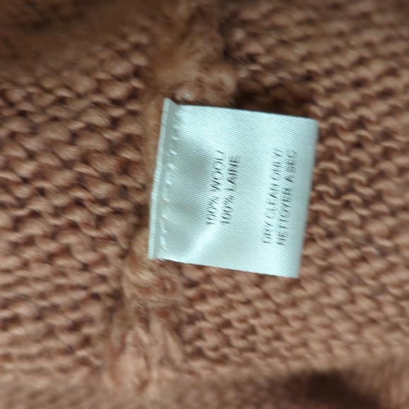 TRINA TURK brown wool Alexandria fringe cardigan sweater S/M - Picture 10 of 11